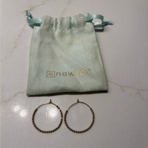eNewton Beaded Gold Hoop Earrings